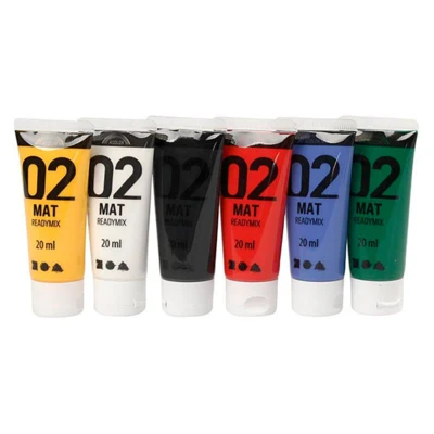 Vernice acrilica A-Color, 02 - opaca, 6 x 20 ml
