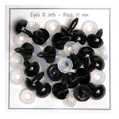 Go Handmade Safety Eyes Nero 14 mm (10 paia)