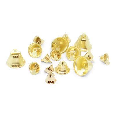 HobbyArts Christmas Bell Gold Mix, 16 pezzi