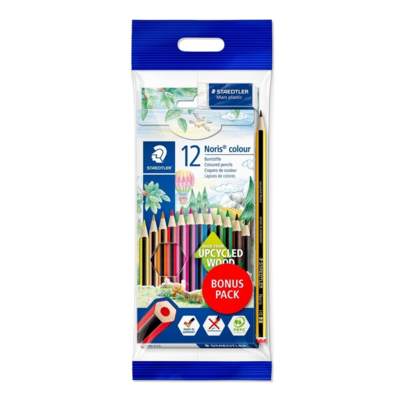 STAEDTLER Noris Club Matite colorate + Matita e gomma, 12 + 2 pezzi