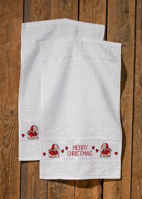 Kit ricamo Buon Natale, 2 pezzi