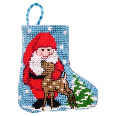 Kit ricamo Calza di Natale di Babbo Natale