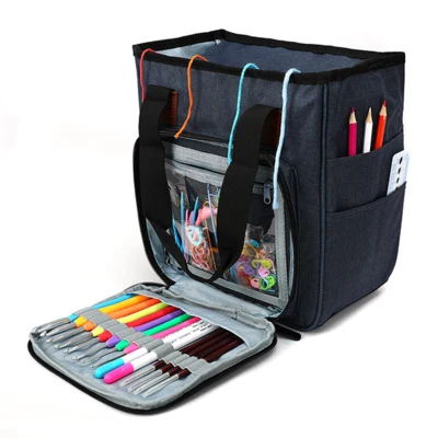 Borsa porta filati rettangolare Navy