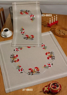 Kit ricamo Tovaglia Tre folletti