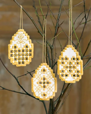 Kit ricamo Easter Hardanger, 3 pezzi