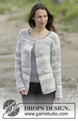 0-1255 Cardigan irlandese nuvola di DROPS Design