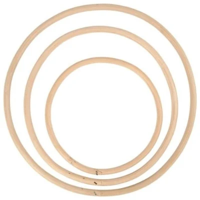 Anelli di bambù, 3 pezzi, 15,3 + 20,3 + 25,5 cm