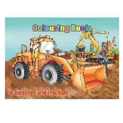 Libro da colorare A4 Bulldozer e trattori, 16 pagine