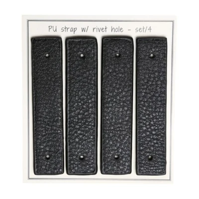 Go Handmade Remme til nitter, 8,5 x 1,8 cm, 4 stk Sort