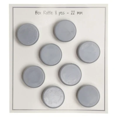 Go Fatto a mano Scatola sonaglio Grigio 22 mm, 8 pezzi