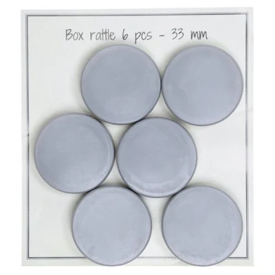 Go Fatto a mano Scatola sonaglio Grigio 33 mm, 6 pezzi