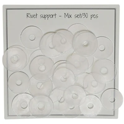 Go Handmade Rivetto Disco posteriore Misto 15 mm + 18 mm, 30 pz