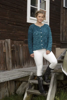 92076 Cardigan con piume da donna
