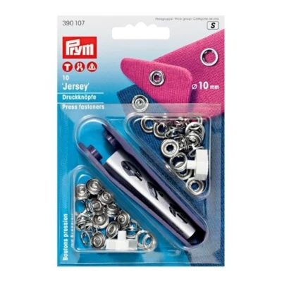 Prym Jersey Pulsanti con Strumenti, 10 mm
