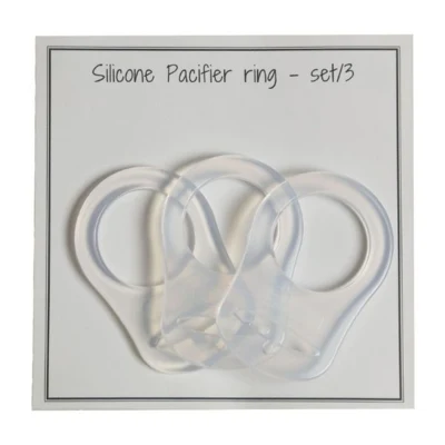 O-ring in silicone fatto a mano con adattatore (3 pezzi), trasparente