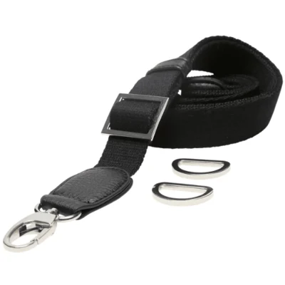 Go Handmade Tracolla per Borsa, 85-125 cm 22290 Nero/argento