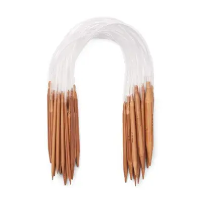 Set ferri circolari in bambù, 18 misure, 2-10 mm - 40 cm