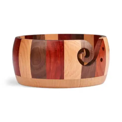 LindeHobby Ciotola per Gomitolo in Legno Multicolore
