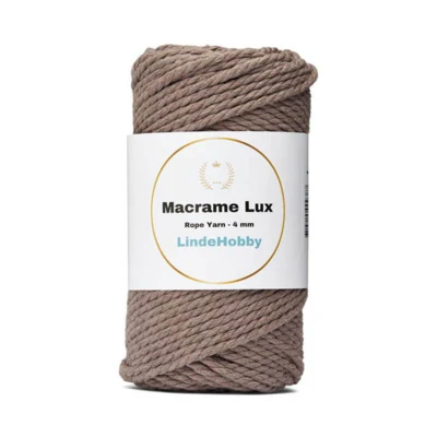 LindeHobby Macrame Lux, Corda di cotone, 4 mm