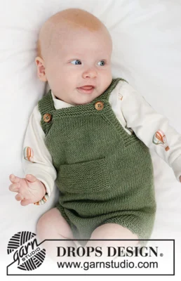 45-10 Little Fern Romper by DROPS Design