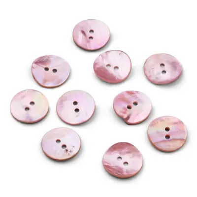 HobbyArts Pulsanti in Madreperla, Colore Blush, 20 mm, 10 pezzi