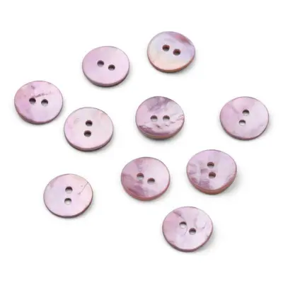 HobbyArts Bottini in madreperla, Lilla, 15 mm, 10 pezzi
