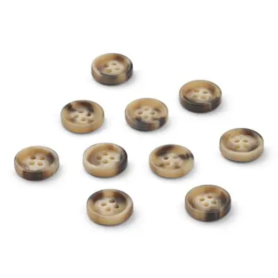 HobbyArts Beige/Nero Bottoni, 15 mm, 10 pz.