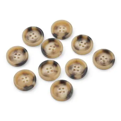 HobbyArts Bottoni Beige/Neri, 23 mm, 10 pz.