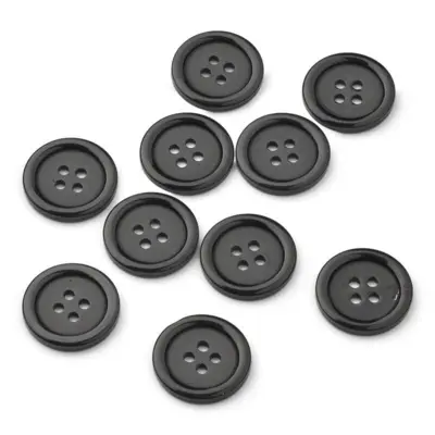 HobbyArts Bottoni Neri, 23 mm, 10 pezzi