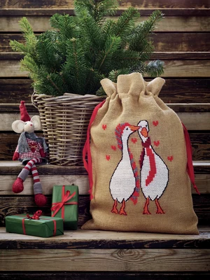 Permin Ricamo Natalizio - Calza di Natale con Oche 39x55cm