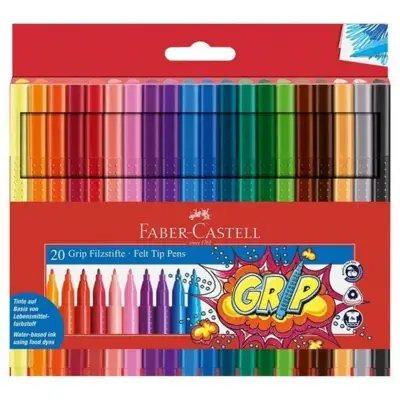 Faber-Castell, Pennarelli Grip 20 pezzi