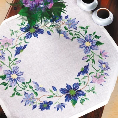 Permin Ricamo - Clematis Blu
