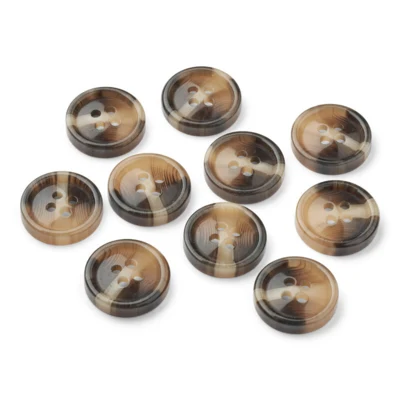 Pulsanti in plastica marrone LindeHobby, 16 mm, 10 pezzi
