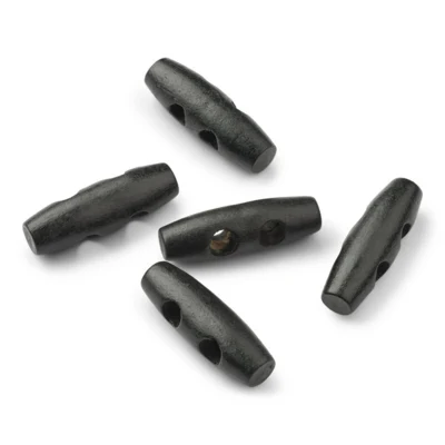 Bottoni Duffle LindeHobby, Neri, 30 mm, 5 pz