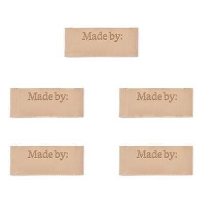 LindeHobby Labels Made By (6 cm x 2 cm), Naturale