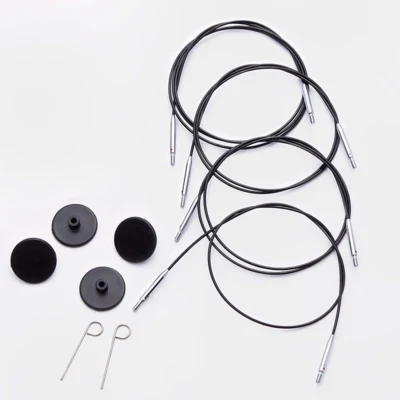 KnitPro Cavo di Acciaio Argento (40-150 cm)