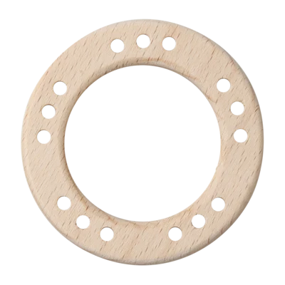 Go Handmade Anelli in Legno con Fori Ø70 mm - 1 pezzi