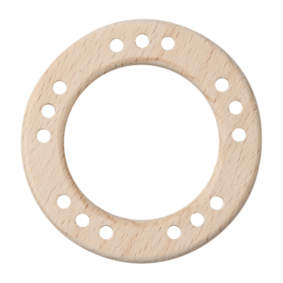 Go Handmade Anelli in Legno con Fori Ø80 mm - 1 pezzi