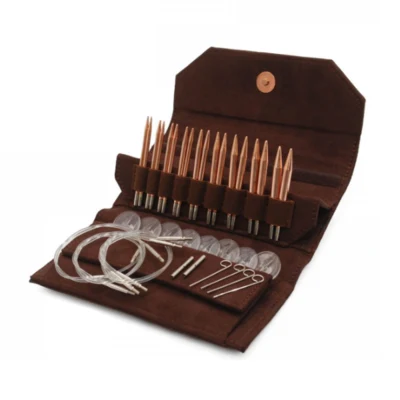 LYKKE Set di Ferri Circolari Componibili Cypra, Marrone, 9 cm