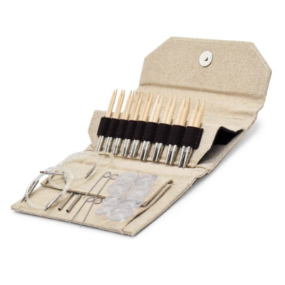 LYKKE Set di Ferri Circolari Componibili Naturale, Beige, 9 cm