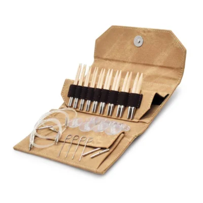 LYKKE Set di Ferri Circolari Componibili Naturale, Tan, 9 cm