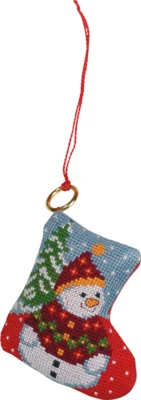Kit punto croce Abete & pupazzo di neve 7 x 8 cm