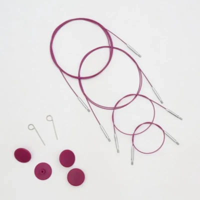 KnitPro Thin & Flex Cavo, Viola Swivel, 40–150 cm