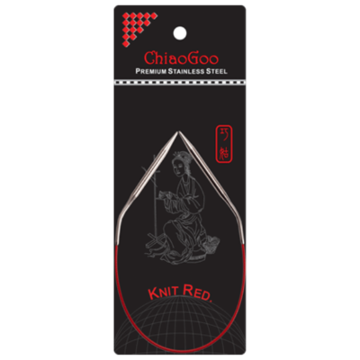 ChiaoGoo Ferri Circolari Knit Red Acciaio Inossidabile (23-100 cm)