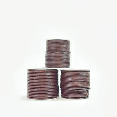 HobbyArts Cordino in pelle, 10 m, Marrone scuro