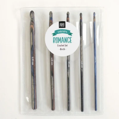 Set di uncinetti DROPS Pro ROMANCE (3,50-8,00 mm)