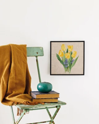 Kit Ricamo Tulipani Gialli R5796 30 x 30 cm