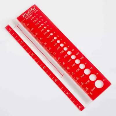 KnitPro Misuratore per Ferri Rosso (2.00–12.00 mm)