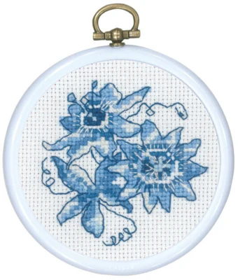 Kit Ricamo Passiflora Blu 8 Ø