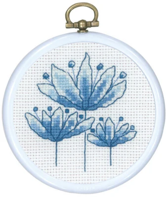 Kit per ricamo Tulipano Blu 8 Ø